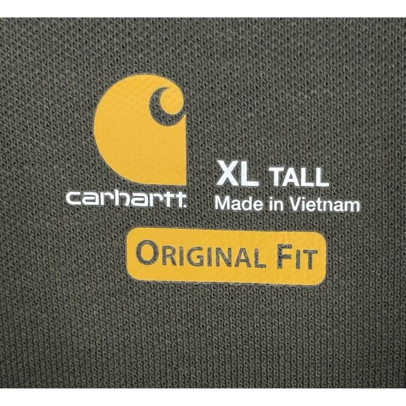 Carhartt Original Fit Collared Green Mens XL Tall Short Sleeve Polo Shirt Pocket - Picture 4 of 4